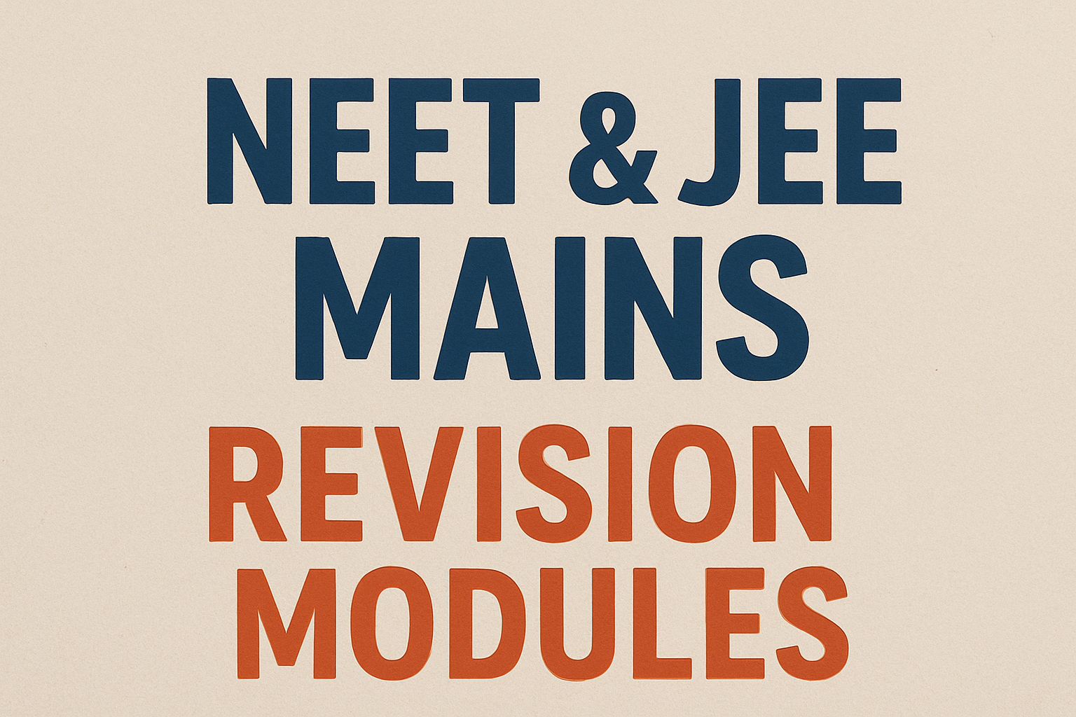 Revision Modules